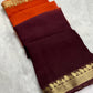 Beautiful soft viscous georgette shaded saree