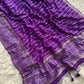 Banarasi semi Katan georgette saree with bandhini prints