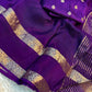 Beautiful soft viscous crape silk saree with double zari jacquard border and dola silk blouse piece