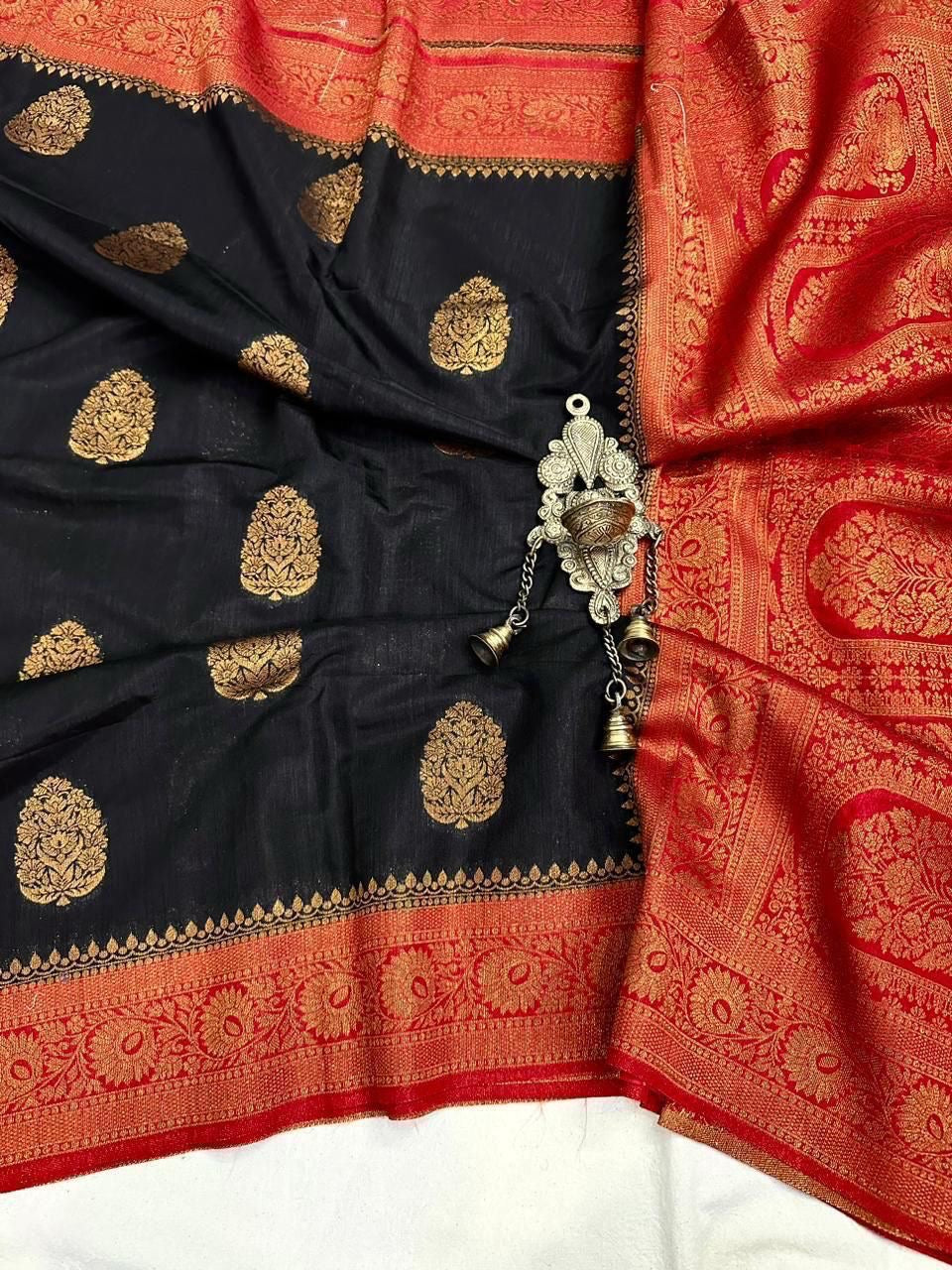 Soft Banarasi mulberry cotton silk saree