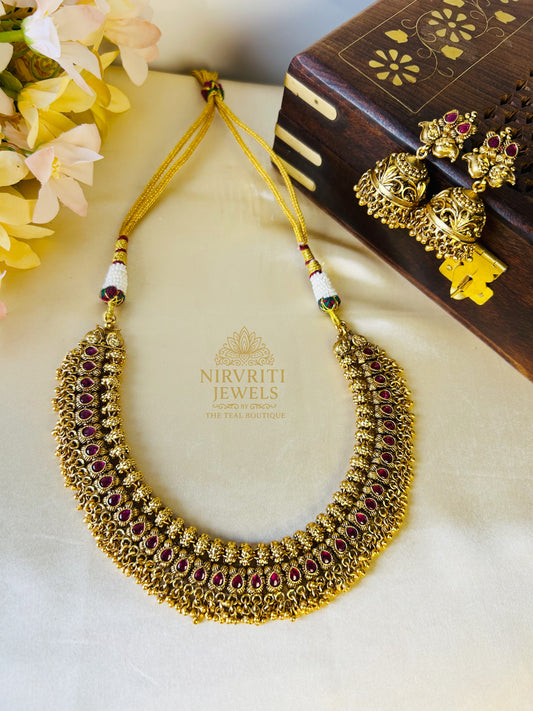 Premium kemp ruby necklace