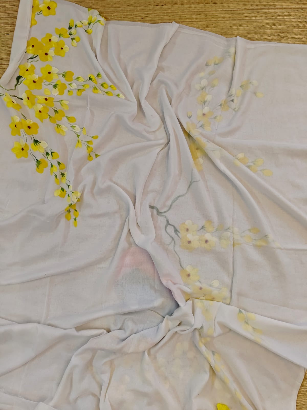 Handpainted Mul cotton - Krishna