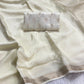 Soft viscous crushed chinon with zari border