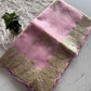 Beautiful semi organza saree with gold zari pitta work border and scalloped edges