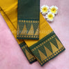 Pure sungudi cotton saree with mini checks and gopuram border