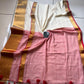 Soft Mul cotton saree - Red pallu