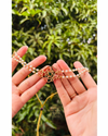Pearl rose choker - green