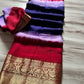 Beautiful mix cotton tie dye saree with multi colors