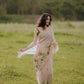 Premium tissue linen saree with beautiful embroidery