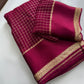 Beautiful viscous georgette saree with checks body and running blouse