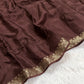 Beautiful viscous chinon saree with zari weaving border and viscous butta blouse