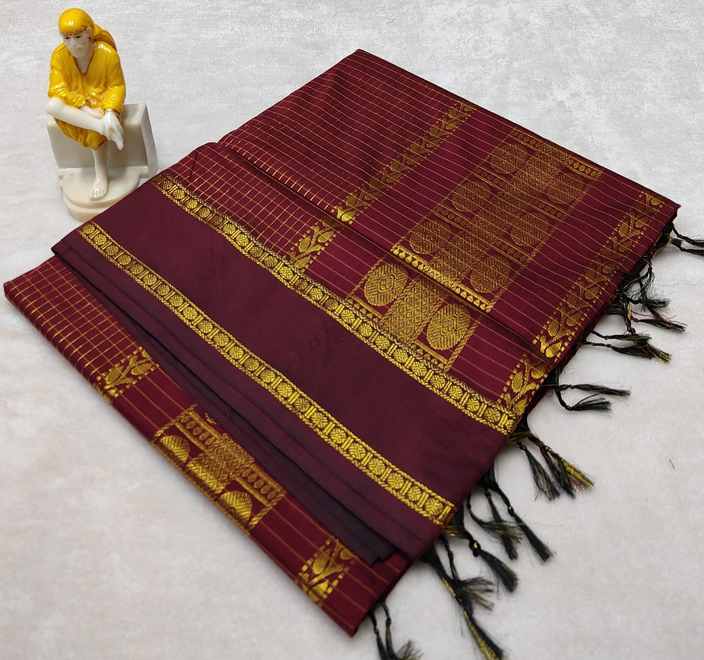 Arani silk cotton saree with checks