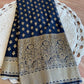 Semi banarasi saree with big border