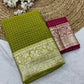 Semi georgette viscous checks saree