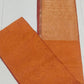 Prebooking - Pure Maheshwari silk cotton saree with zari checks and small border - orange