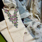 Kota embroidered unstitched salwar set! - v neck