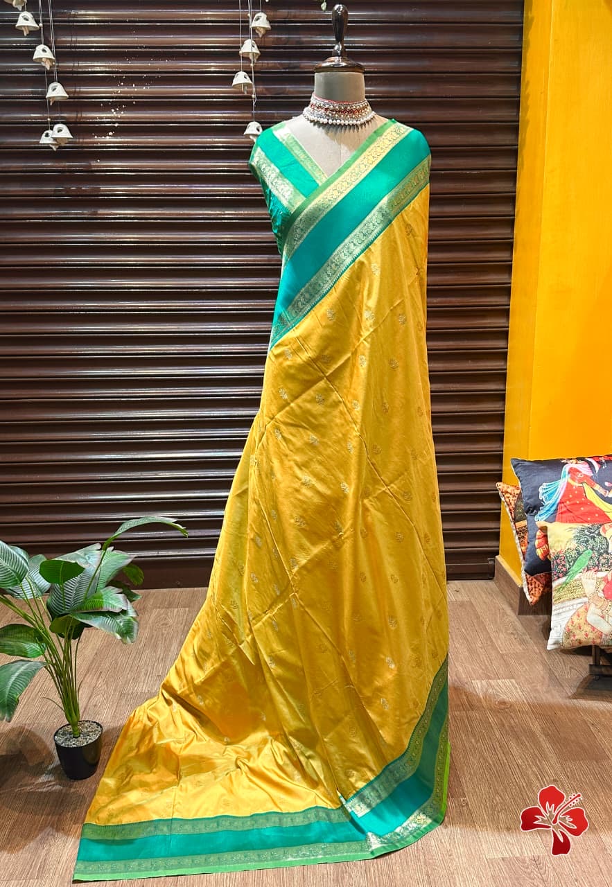 Beautiful semi silk saree with contrast border (Prebooking 35 days)
