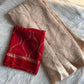 Viscous georgette saree with satin border and sequins embroidery