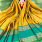 Beautiful semi silk saree with contrast border (Prebooking 35 days)