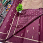 Beautiful semi gajji silk saree with beautiful floral butta weavings