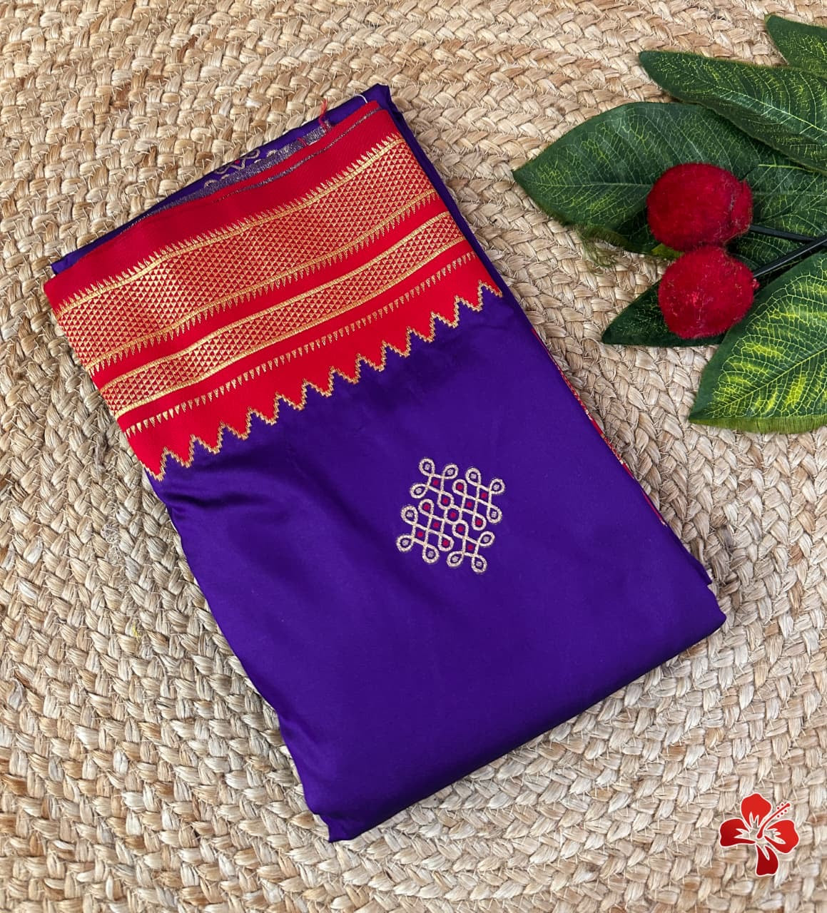 Soft semi silk saree - kolam