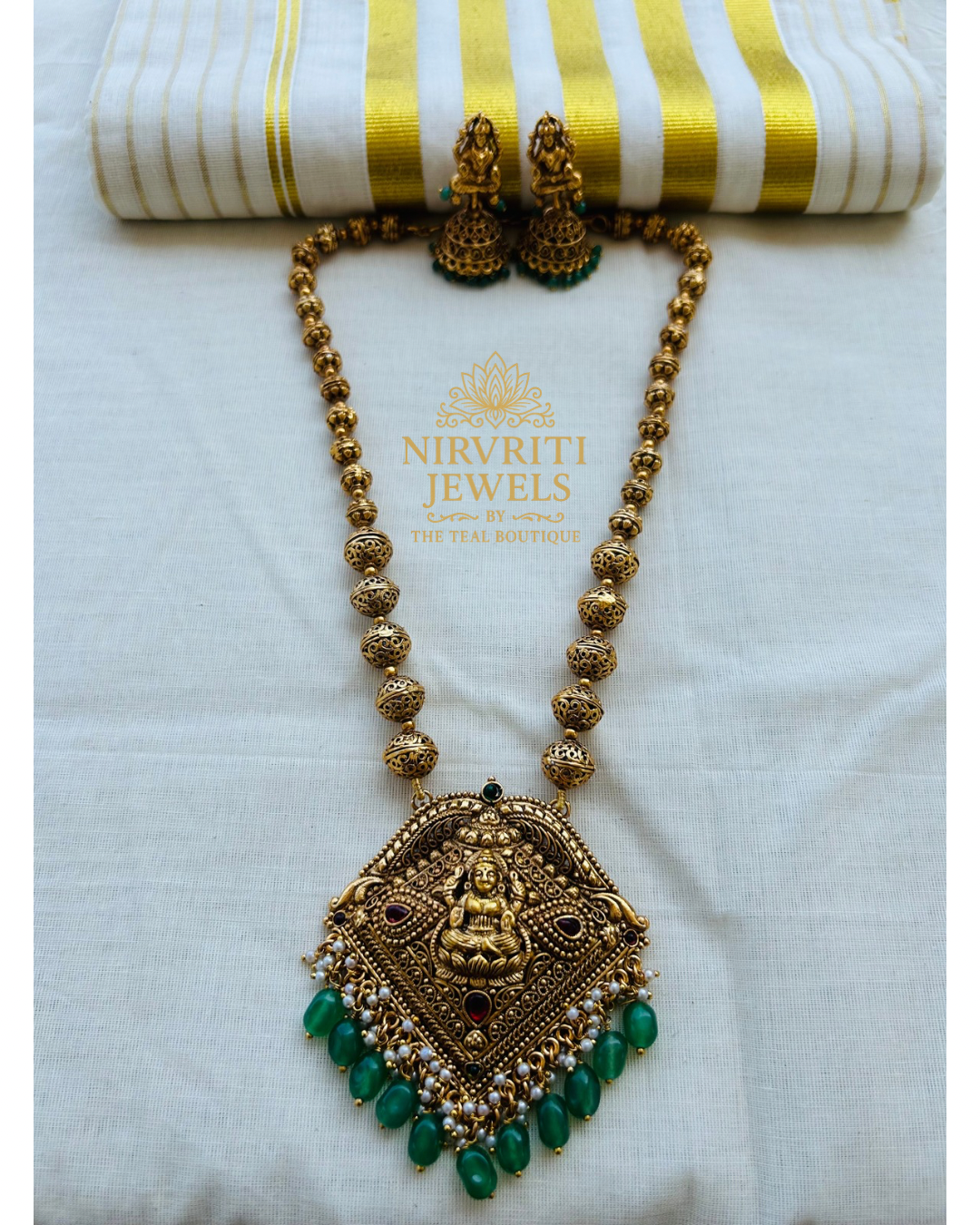 (Prebooking) Lakshmi Haaram - Green