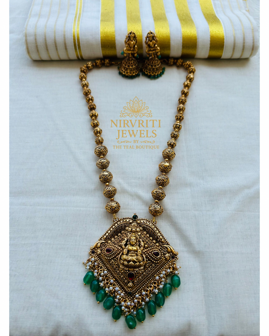 (Prebooking) Lakshmi Haaram - Green