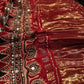 Pure Handblock ajrakh print mirror work modal silk saree (Prebooking 35 days)