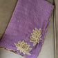 Soft crush rangoli saree with beautiful lotus handwork on pallu