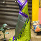 Beautiful semi kanjivaram soft silk saree - green purple