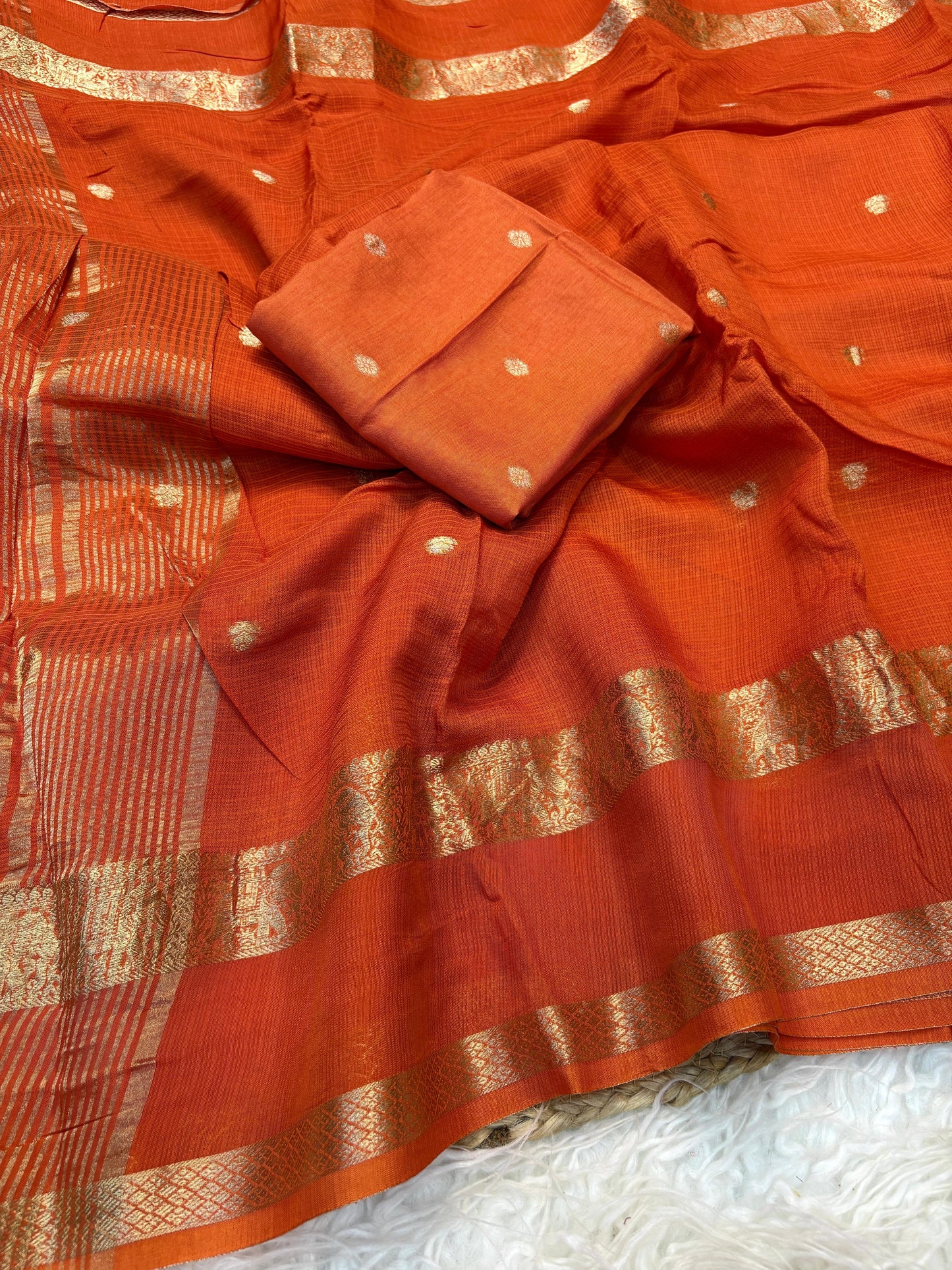 Beautiful viscose kota saree with dual jacquard border
