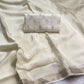 Beautiful viscous chinon saree with zari weaving border and viscous butta blouse