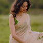 Premium tissue linen saree with beautiful embroidery