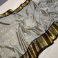 Beautiful semi katan Banarasi silk saree with contrast border