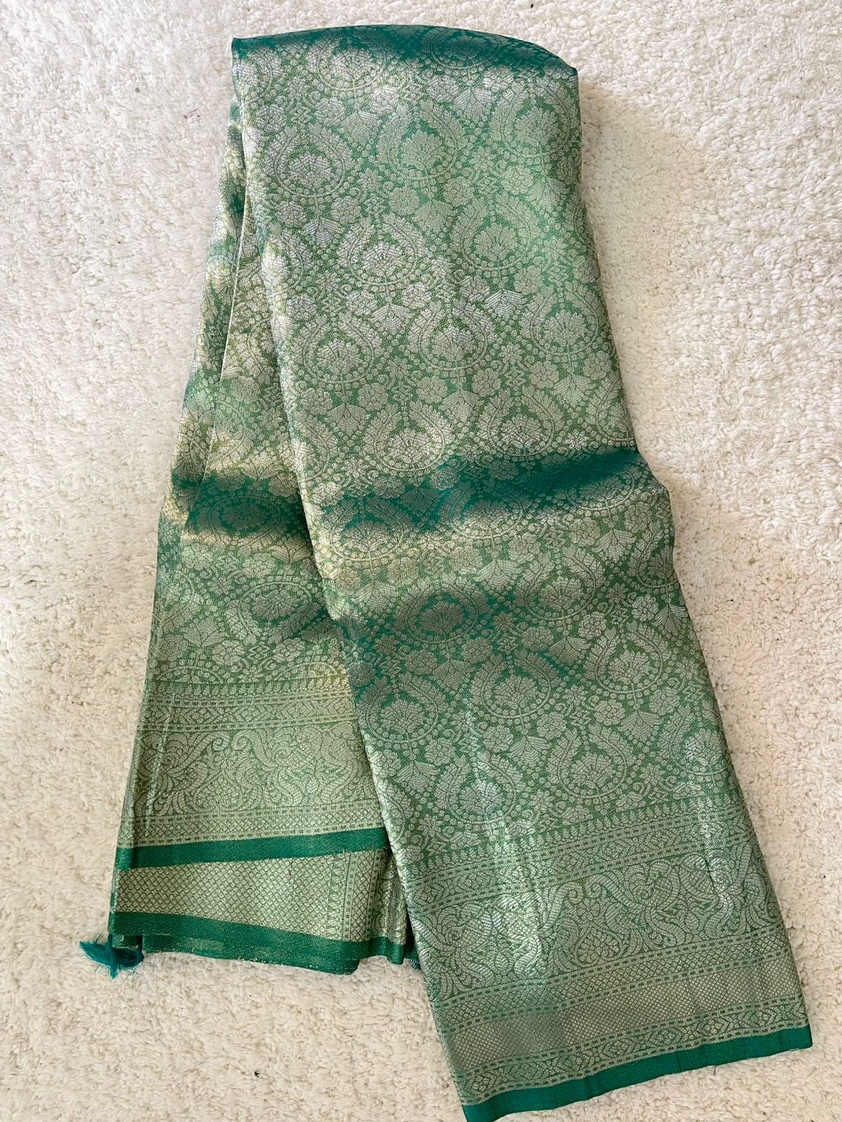 Beautiful soft Banarasi brocade crepe silk sarees in pastels