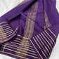 Soft semi Mysore crepe silk sarees with zari stripe border