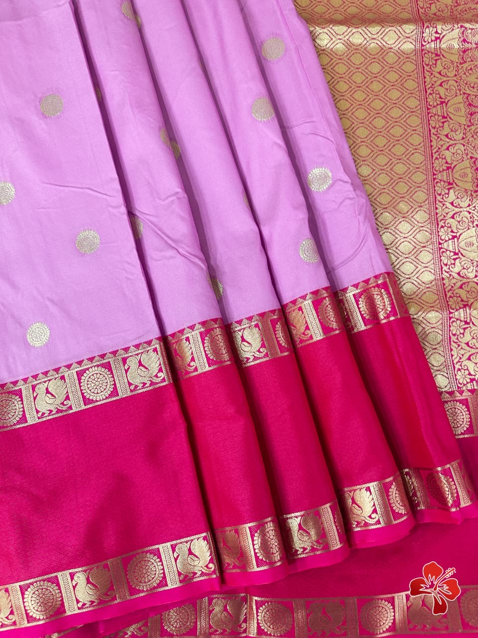 Soft semi silk saree - coin chakra
