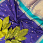 Semi kanchi silk saree with contrast border