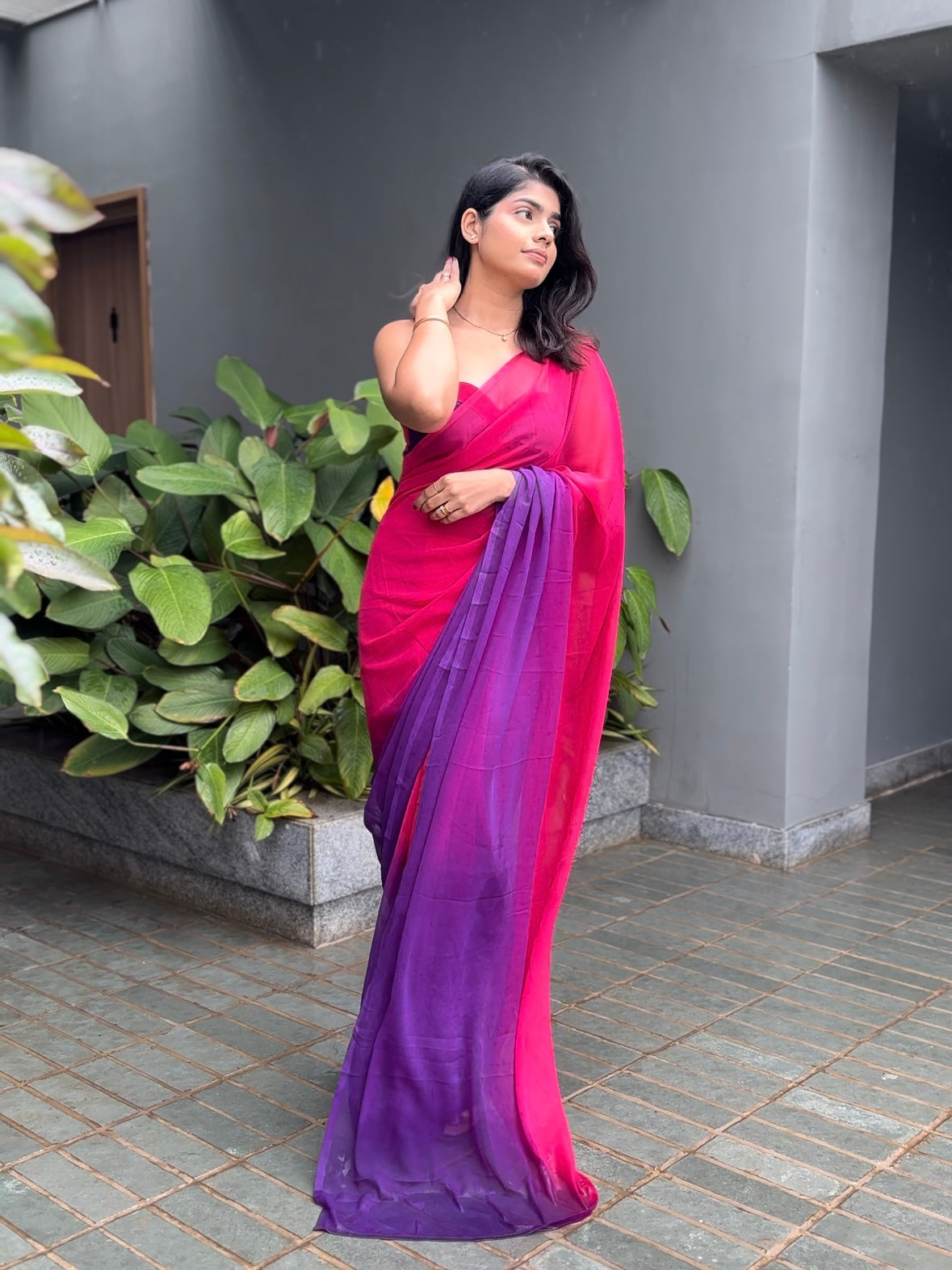 Soft georgette Ready to wear saree