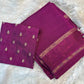 Beautiful soft viscous Russian silk saree with satin border (Prebooking)