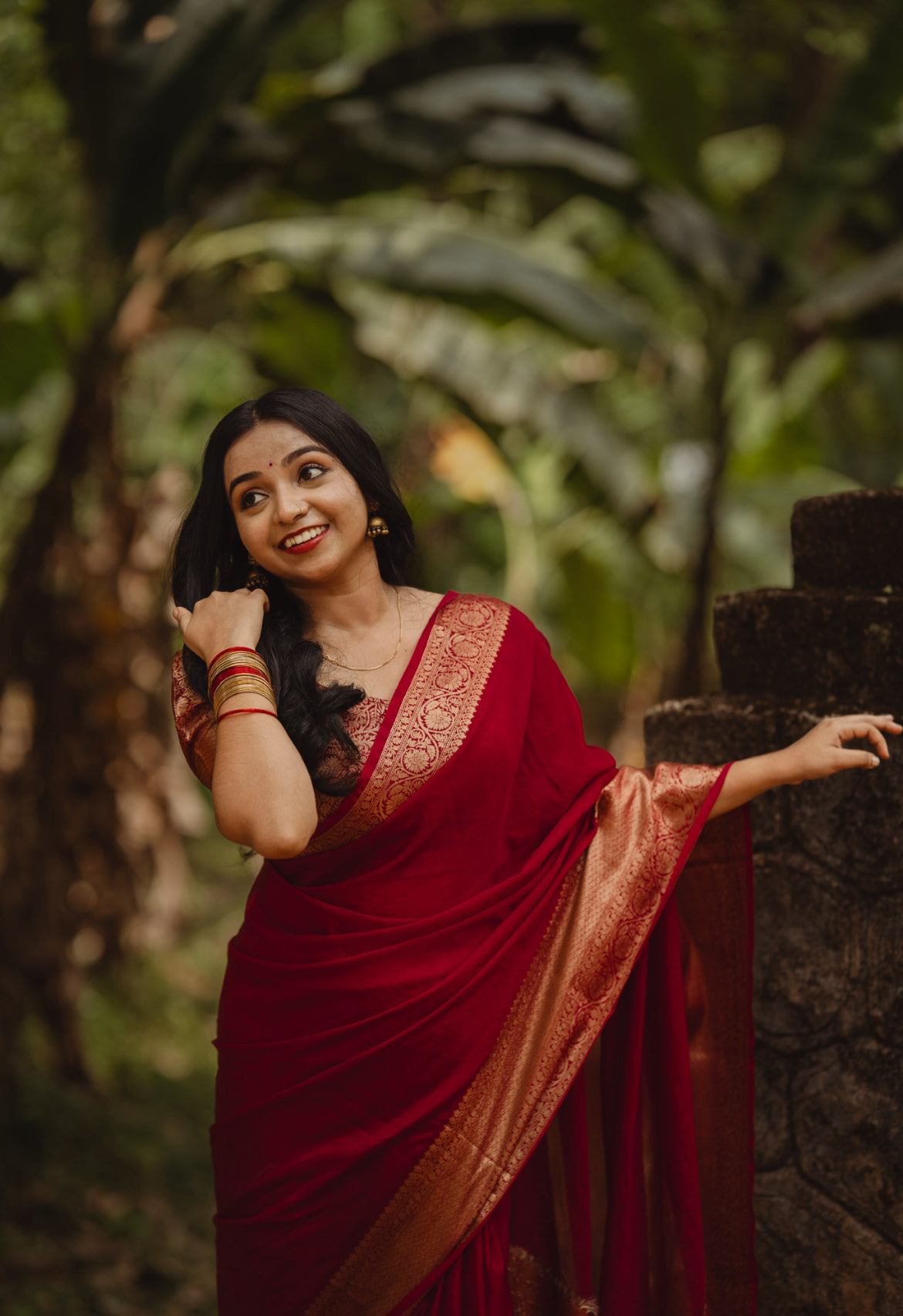 Soft Banarasi warm silk saree