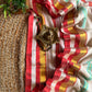 Mul cotton with multi color stripes lined with zari