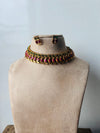 Beautiful mango palakka necklace- purple