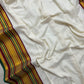 Pure and authentic soft mul cotton saree with maroon and green kanchi zari border