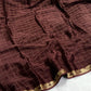 Pure viscous chinon silk with zari checks
