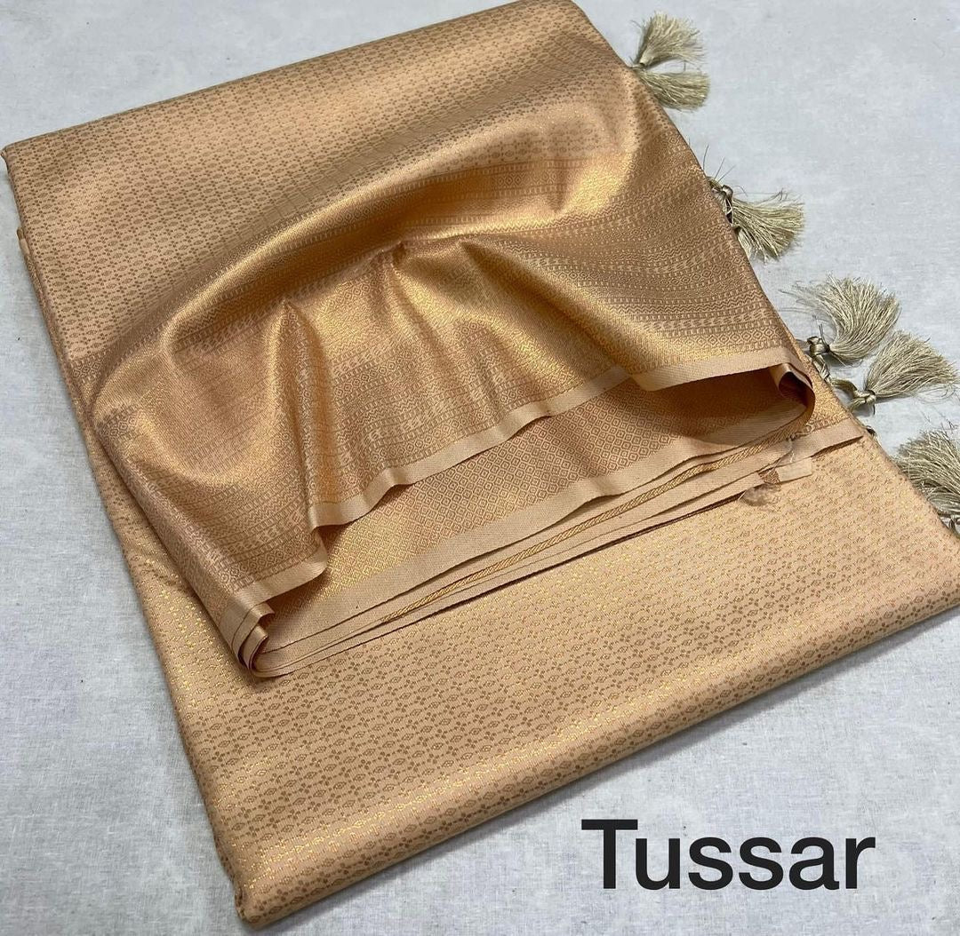 Soft kubera soft silk with copper zari