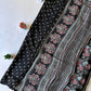 Soft semi gajji modal silk saree with ajrakh pallu