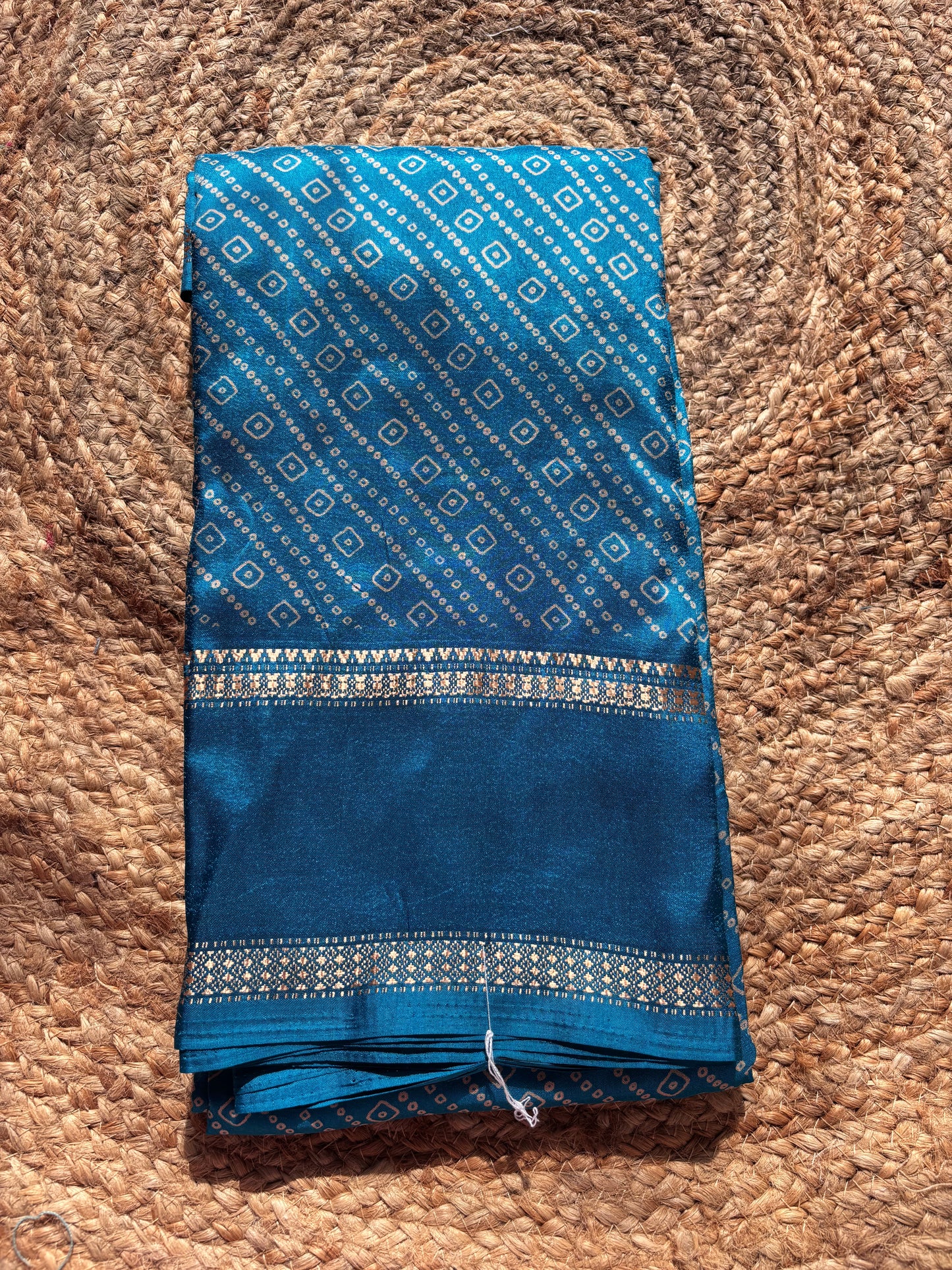 Fancy Mangalagiri saree with bandhini prints