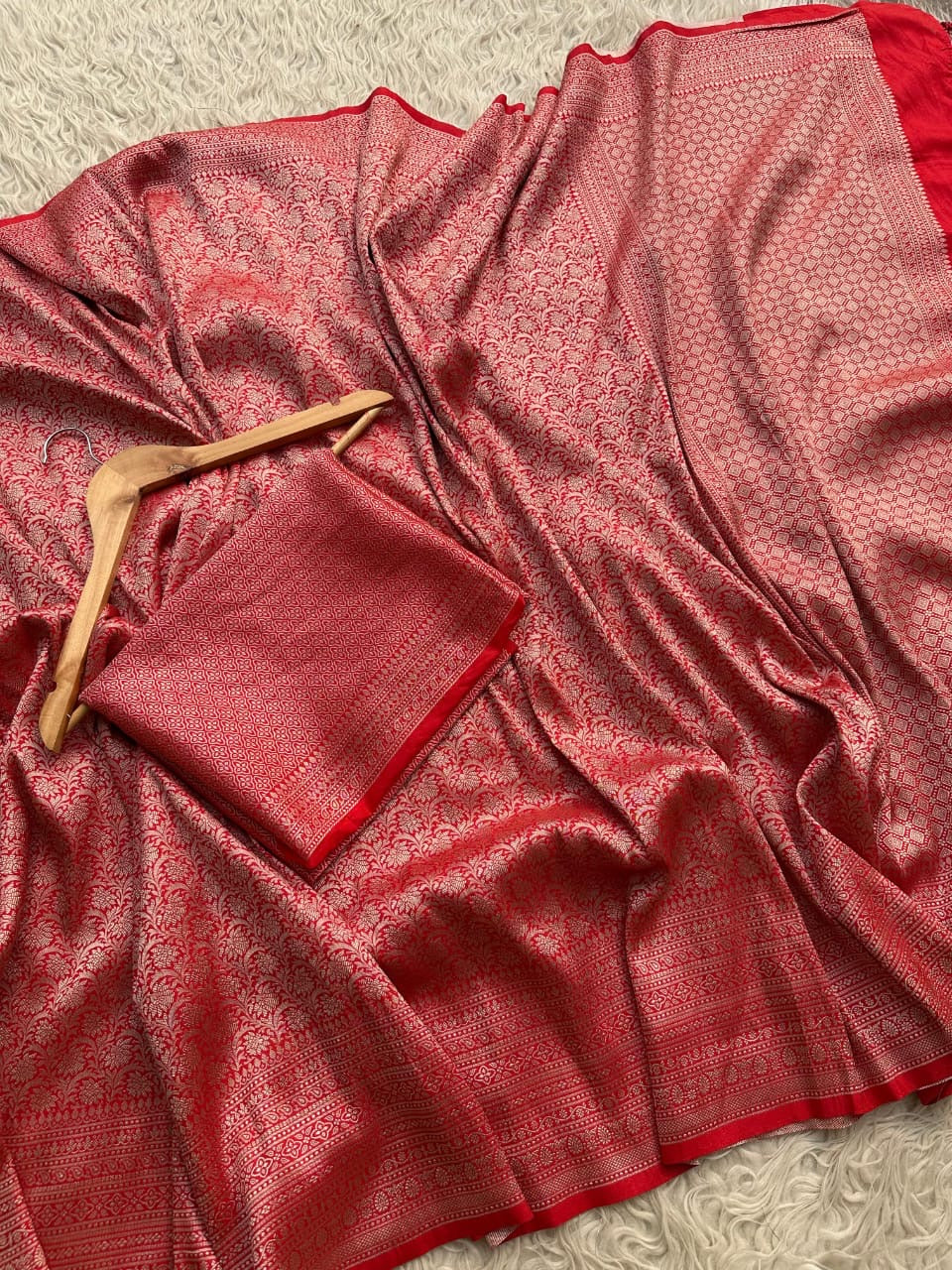 Semi Katan Banarasi Saree