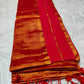 Mul tissue saree with zari border